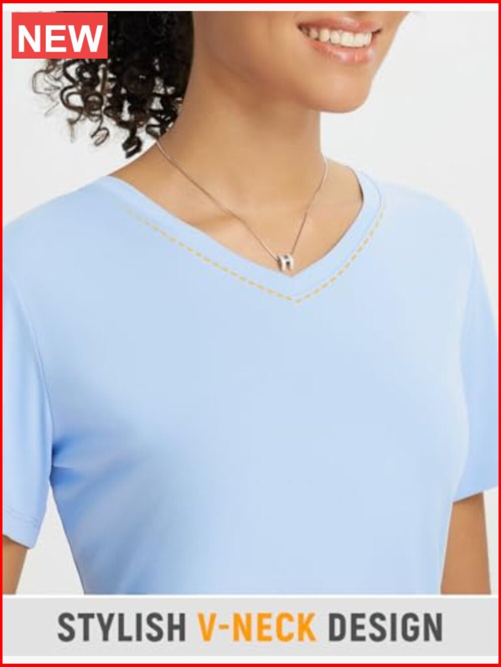 Lightweight Quick Dry UPF 50+ V Neck Loose Fit Short Sleeve Sun Shirt Workout - Picture 4 of 7